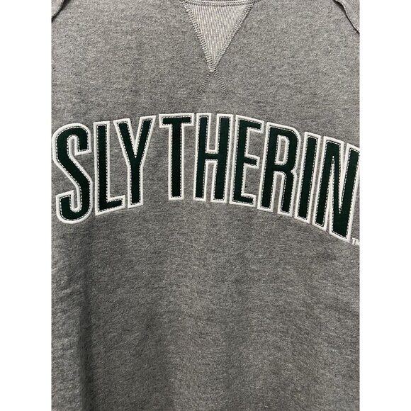 Wizarding World Harry Potter Slytherin Sweatshirt Patch Universal Gray Small New - Picture 2 of 9
